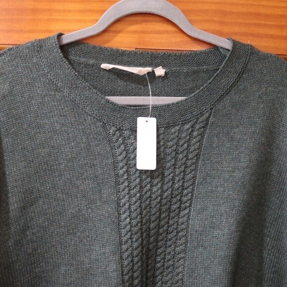 Soft Surroundings Green Wool Blend Sweater Plus Size 3X Cozy Classic Pullover - Picture 4 of 14
